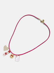 Kids' Heartfelt Charm Necklace - Pink