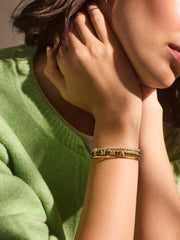 Custom Tennis Bracelet - Gold/Green