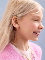 18K Gold Heart Of Gold Kids' Earrings - Heart Burst