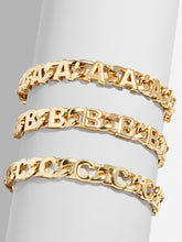 Repeating Initial Bracelet - A