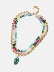 Aurora Semi-Precious Layered Necklace - Gold/Multi