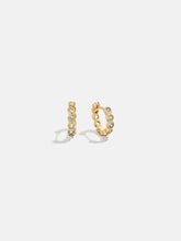 Jessica 18K Gold Birthstone Earrings - Crystal