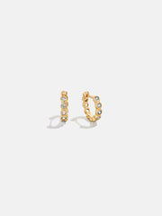 Jessica 18K Gold Birthstone Earrings - Crystal