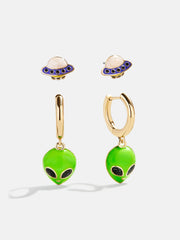 Spaced Out Earring Set - Green