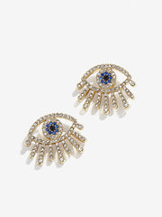 Sohla Evil Eye Earrings - Gold/Blue