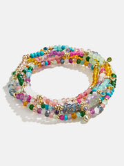 Indya Semi-Precious Layered Bracelet Set - Multi