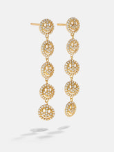 18K Gold Smiley Face Drop Earrings - Smiley