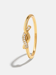 18K Gold Kara Ring - Gold/Pavé