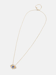 Elena Evil Eye Necklace - Gold/Blue
