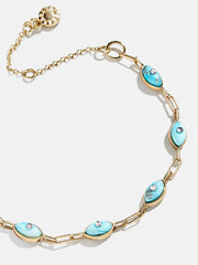 Yara Evil Eye Bracelet - Gold/Blue