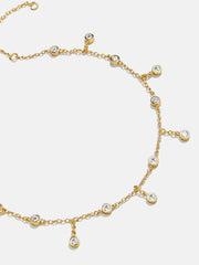 Leslie 18K Gold Anklet - Gold/Pavé