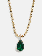 Esther 18K Gold Birthstone Necklace - Emerald