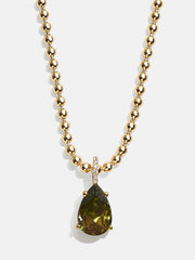 Esther 18K Gold Birthstone Necklace - Peridot