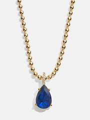 Esther 18K Gold Birthstone Necklace - Sapphire