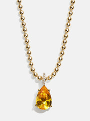 Esther 18K Gold Birthstone Necklace - Topaz