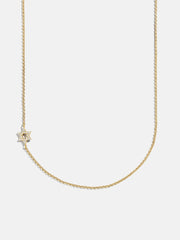 18K Gold Asymmetrical Star of David Necklace - Star of David