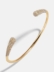 Kelly Gold Cuff Bracelet - Gold/Pavé