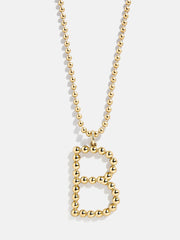 Oversized Initial Pisa Necklace - Gold