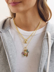 STAR WARS™ GROGU™ Cluster Charm Necklace - Gold/Green
