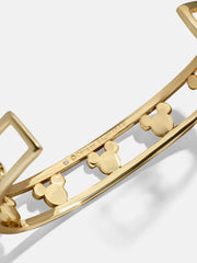 Disney Mickey Mouse Cuff Bracelet - Gold/Pavé