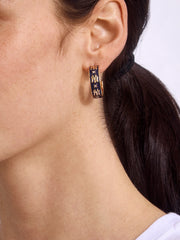 WEAR By Erin Andrews X BaubleBar New York Yankees Enamel Hoop Earrings - New York Yankees