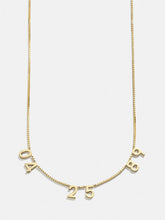 18K Gold Spaced Number Custom Necklace - S