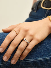 Sterling Silver Fineline Custom Nameplate Ring - Sterling Silver