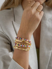 Paola Semi-Precious Bracelet - Gold/Multi