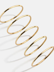Alexia Bangle Bracelet Set - Gold