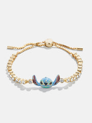 Disney Stitch Tennis Bracelet - Gold/Blue
