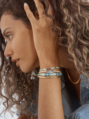 Disney Stitch Tennis Bracelet - Gold/Blue