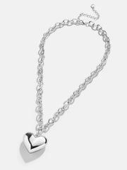 Millie Bubble Heart Necklace - Silver