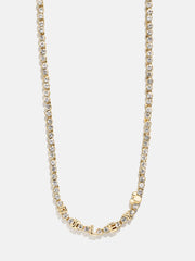 Disney Mickey Mouse Bezel Custom Tennis Necklace - Gold/Pavé