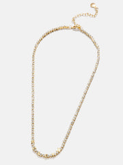 Disney Mickey Mouse Bezel Custom Tennis Necklace - Gold/Pavé