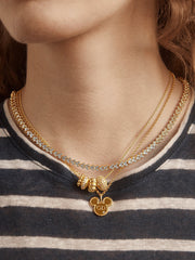 Disney Mickey Mouse Repeating Tennis Necklace - Gold/Pavé