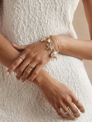 Isla Charm Bracelet - Gold/Pearl