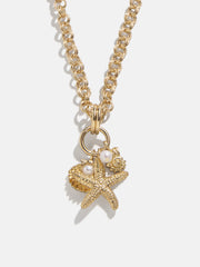 Isla Charm Necklace - Gold/Pearl