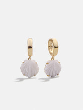 Genevieve Seashell Earrings - Gold/White
