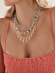 Chunky Spaced Letter Custom Necklace - Gold