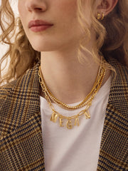 Chunky Spaced Letter Custom Necklace - Gold