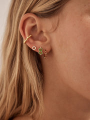 Briny Baby Olive Earrings - Green