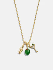 Pimento Memento Charm Necklace - Gold/Green