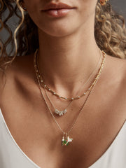 Pimento Memento Charm Necklace - Gold/Green