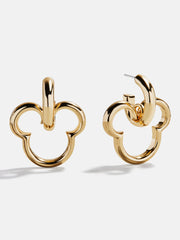 Disney Mickey Mouse Puffy Hoops - Gold