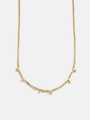 18K Gold Spaced Number Custom Necklace - XS