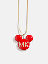 Disney Mickey Mouse Enamel Custom Initial Necklace - Red