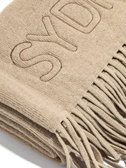 Pure Merino Wool Custom Blanket - Tan Sand/Chocolate Brown