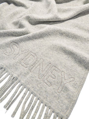 Pure Merino Wool Custom Blanket - Cloud Gray/Dark Gray