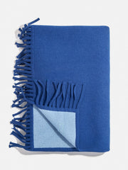 Pure Merino Wool Custom Blanket - Royal Blue/Sky Blue