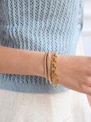 Disney Mickey Mouse Repeating Outline Bracelet - Gold